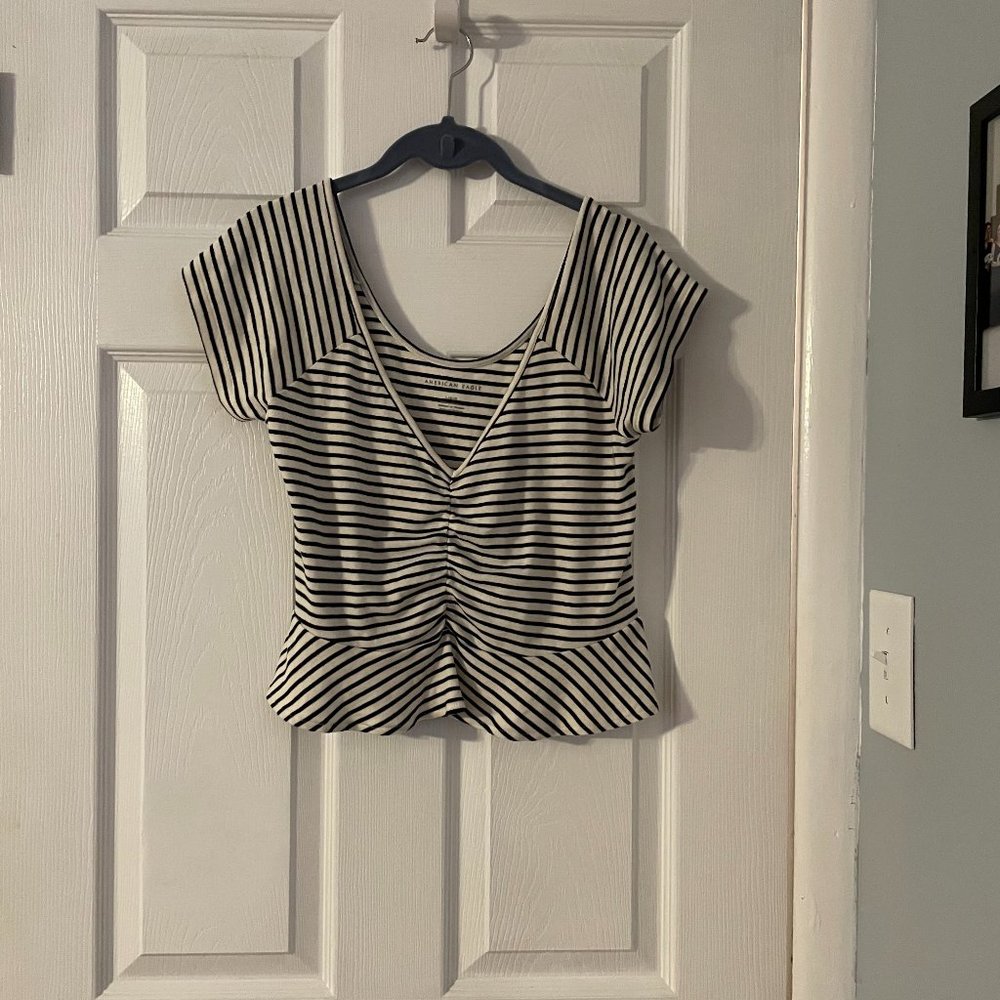 American Eagle Black/White Crop Top
